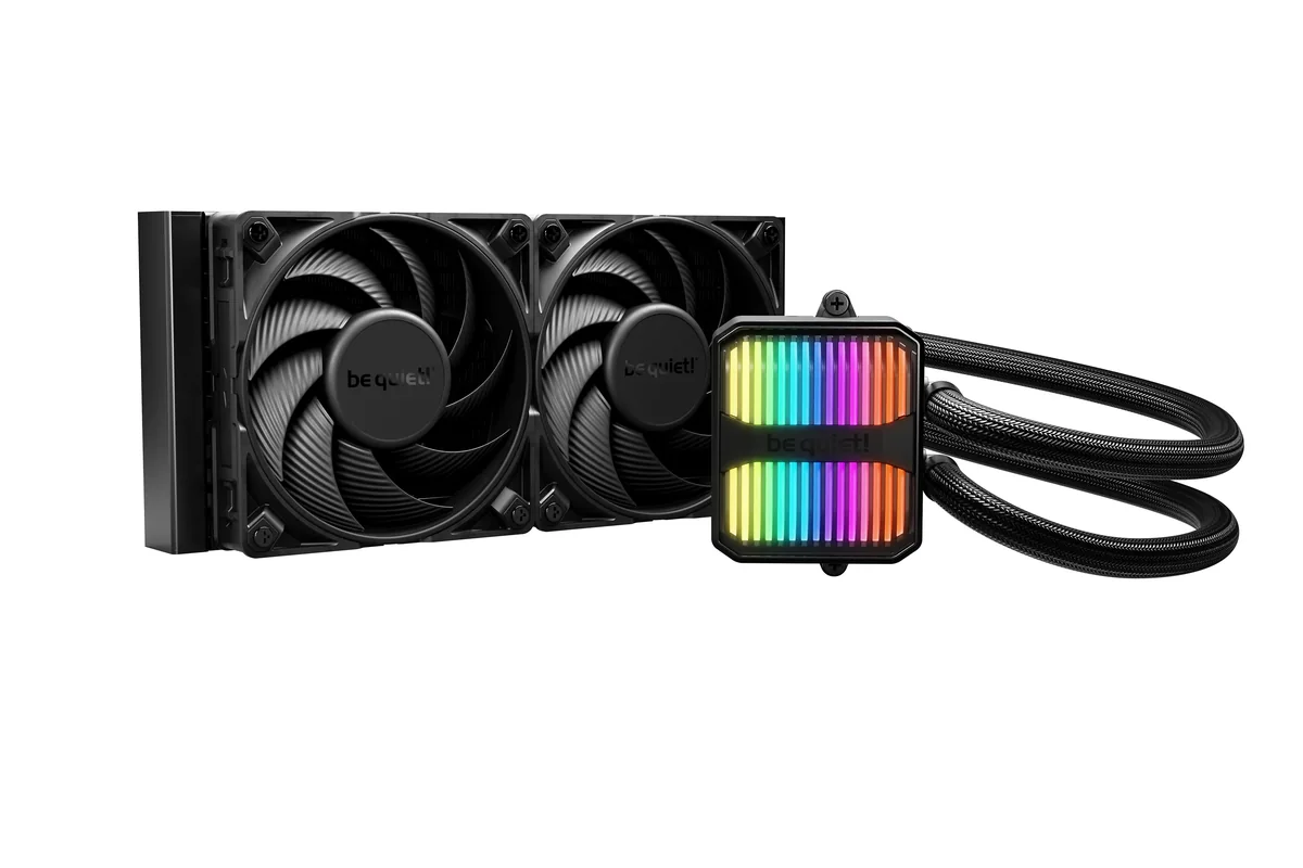 be quiet! Silent Loop 3 – Prosessorijäähdytin – Jäähdytinelementin koko: 240 mm – (sopii: LGA1150, LGA1151, LGA1155, LGA1200, LGA1700, LGA1851, AM4, AM5) – kuparipohja ja nikkelipinnoitetut alumiinipuhaltimet – 120 mm – musta