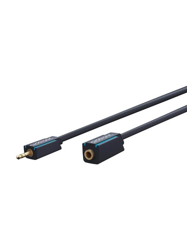 ClickTronic 3,5 mm AUX-förlängningskabel, stereo Premiumkabel | 1x 3,5 mm jackkontakt 1x 3,5 mm jackkontakt | 5,0 m | OFC innerledare