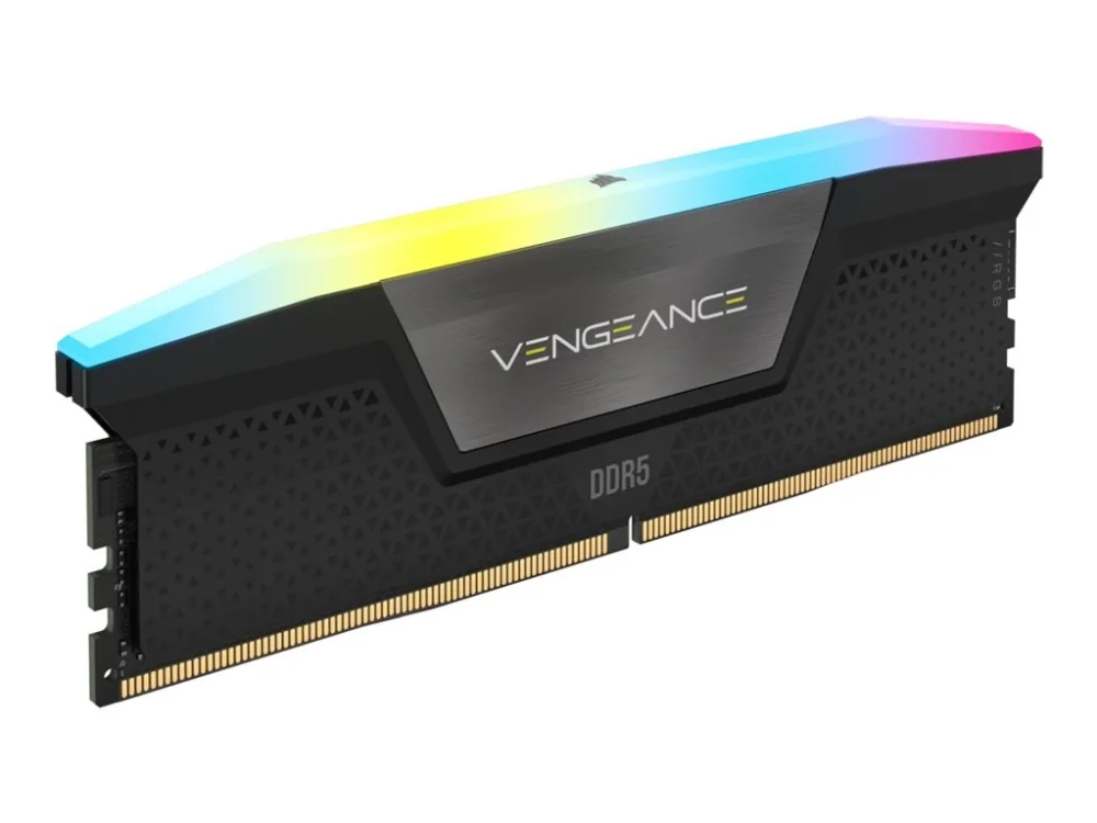Corsair Vengeance RGB DDR5-6000 - 16GB - CL36 - Dual Channel (2 pcs) - AMD EXPO & Intel XMP - Harmaa RGB:lla