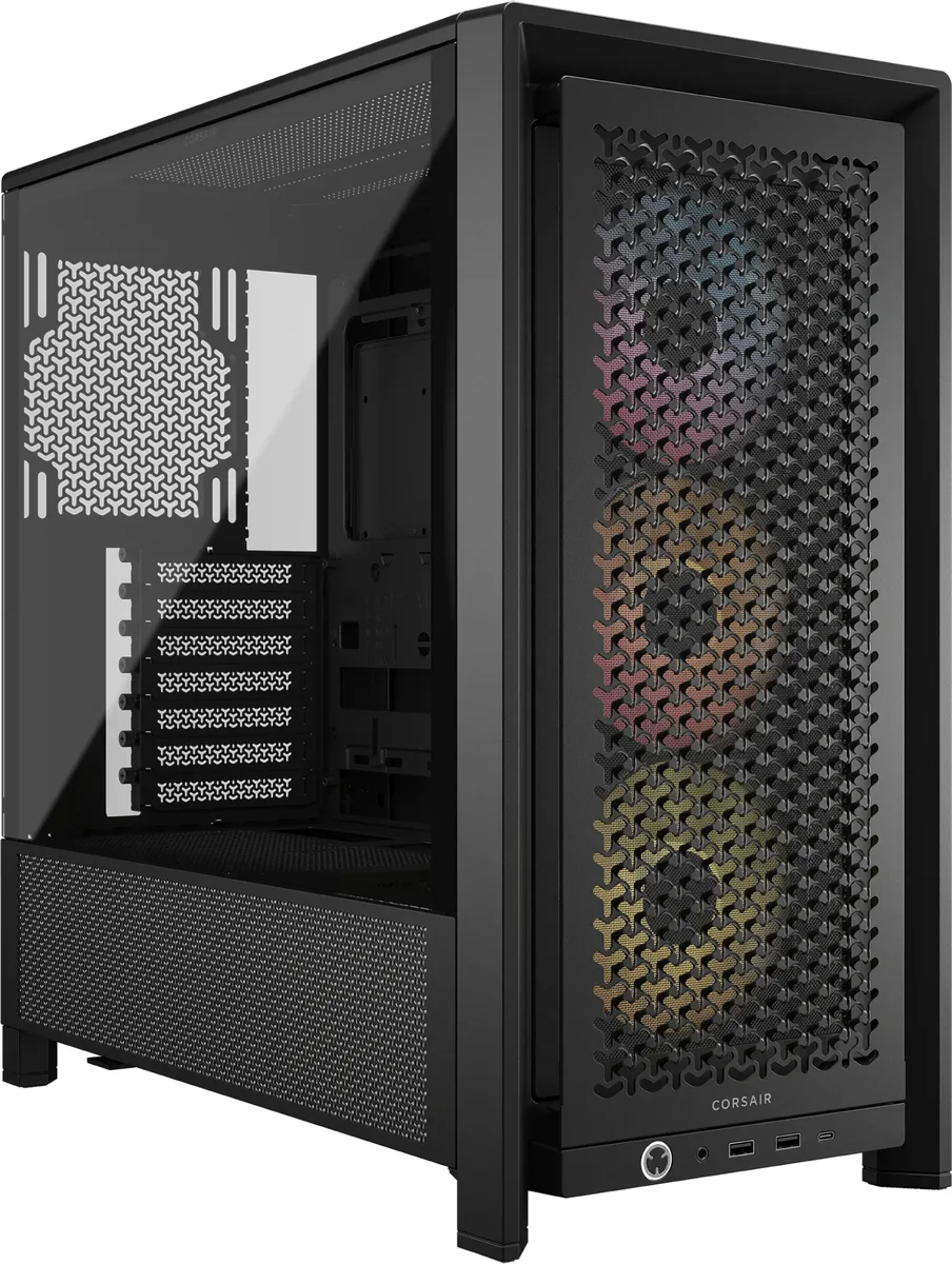 CORSAIR FRAME 4000D RS -miditornikotelo ikkunalla, RGB-valaistuksella, musta