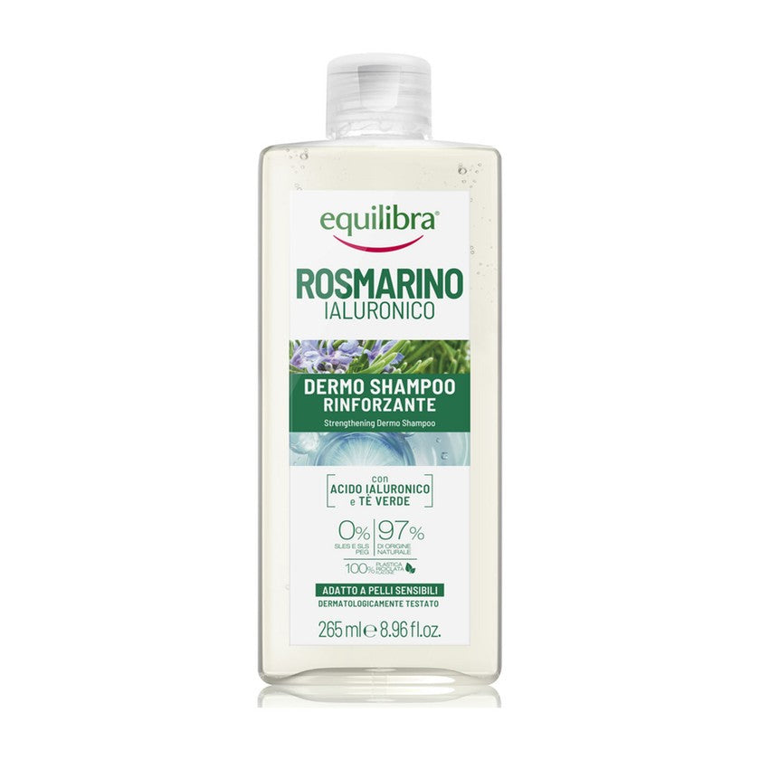 Equilibra Vahvistava Rosmariini Hyaluronihappo Dermo Shampoo Hyaluronihapolla Ja Vihreällä Teellä 265 ml