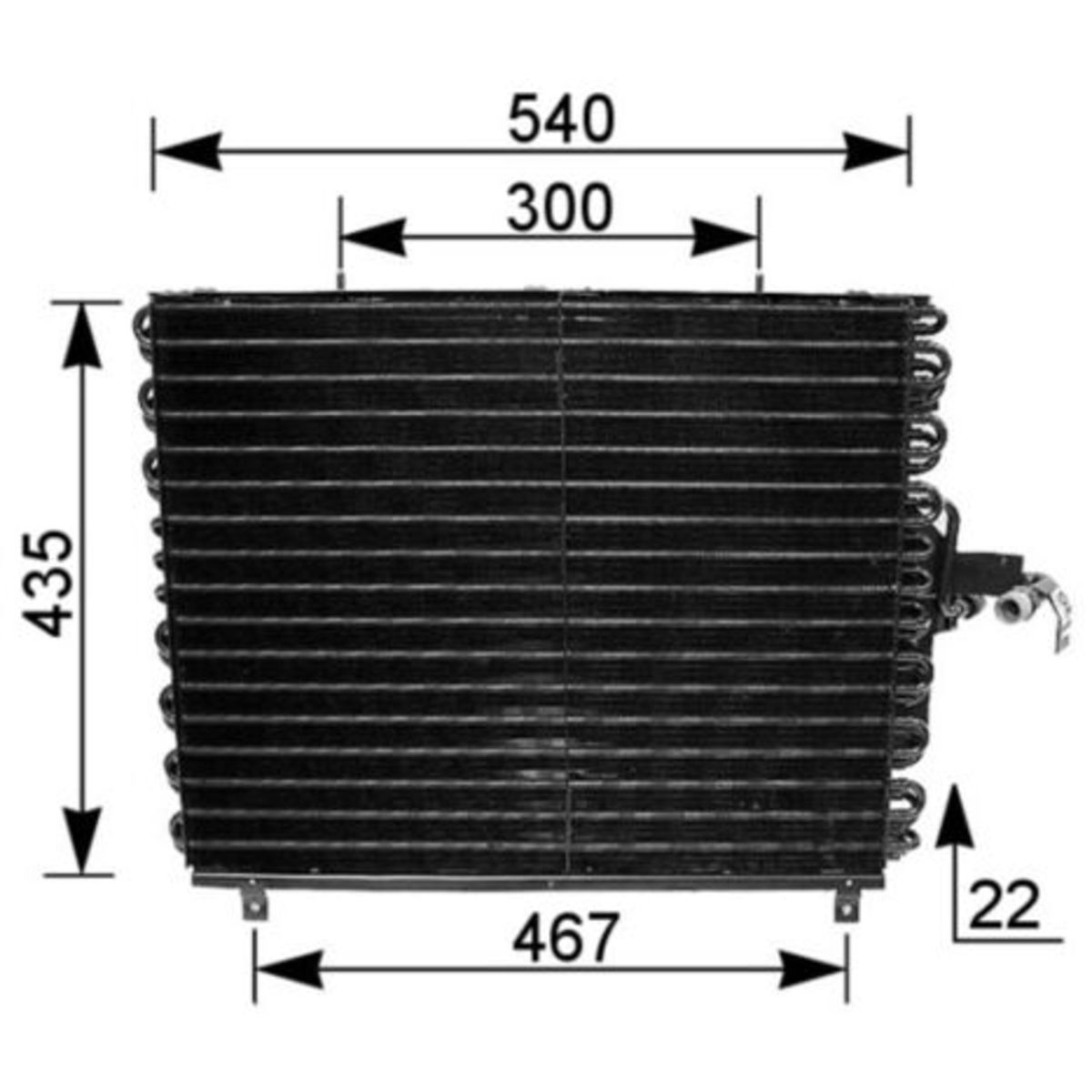 Lauhdutin, ilmastointilaite MAHLE AC 166 000S