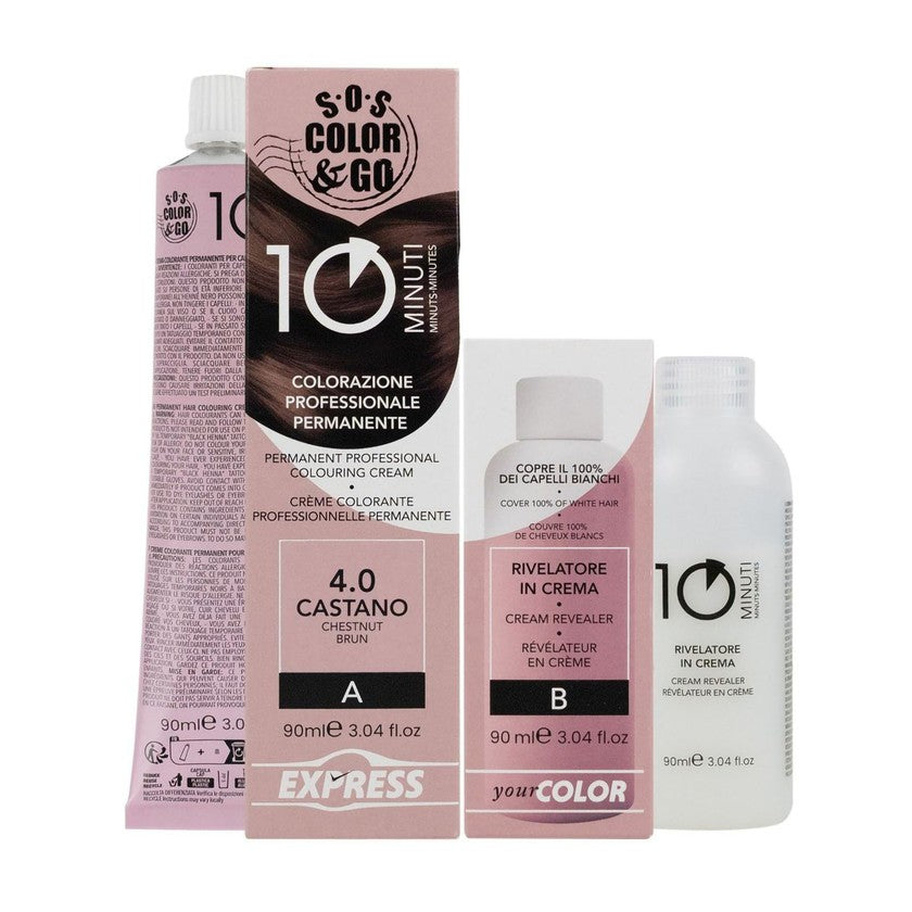 SOS color & go 10 minuuttia 4,5 värjäys 10 min duo setti 90 + 90 ml setti