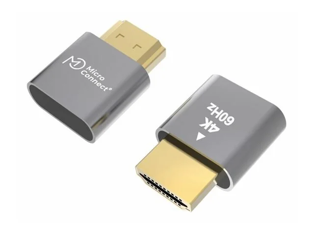 Microconnect HDMI-DUMMY, 0 m, HDMI-tyyppi A (vakio), 3840 x 2160 pikseliä, Harmaa