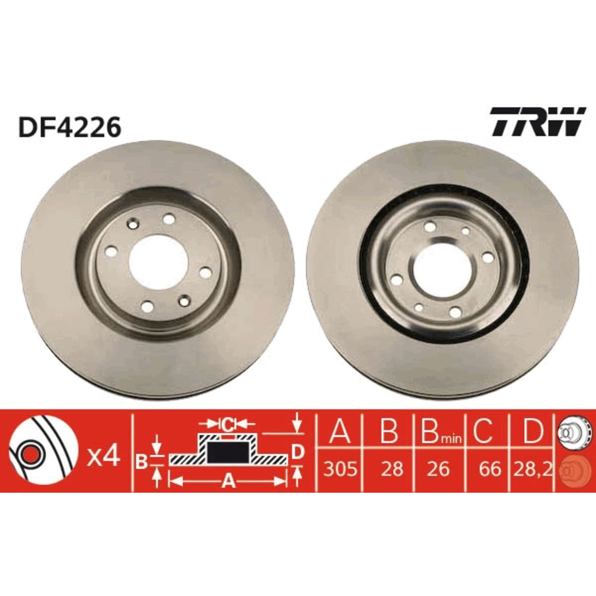 Jarrulevy TRW DF4226