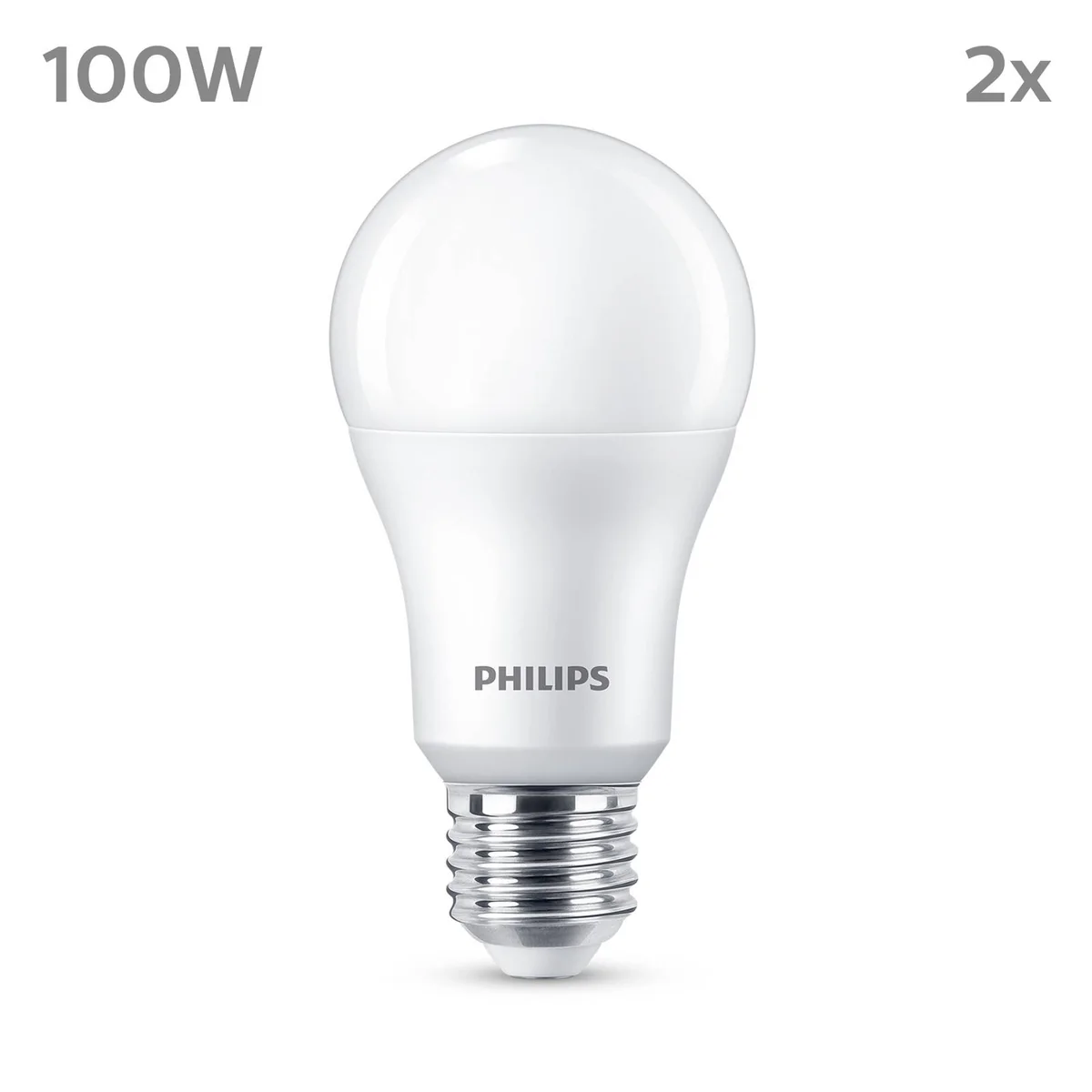 Philips-LED-lamppu E27 13W 1521lm 2700K matta 2kpl