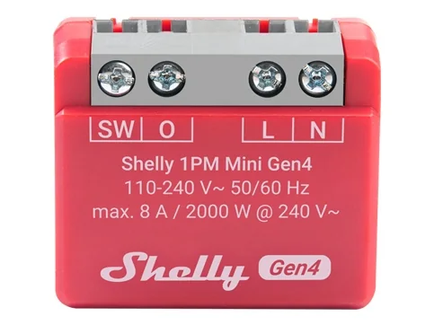 Shelly 1PM Mini Gen4 - WiFi & Zigbee releellä varustettu tehomittaus