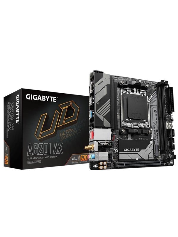 GIGABYTE A620I AX Emolevy - AMD A620 - AMD AM5 - DDR5 RAM - Mini-ITX