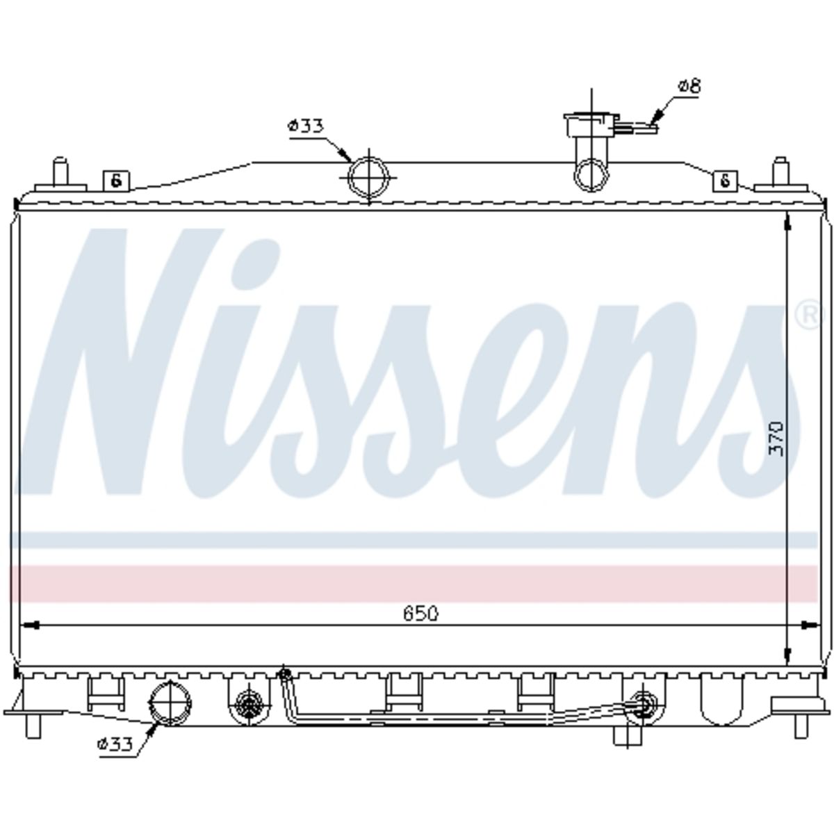 Jäähdytin, moottorin jäähdytys NISSENS 67503