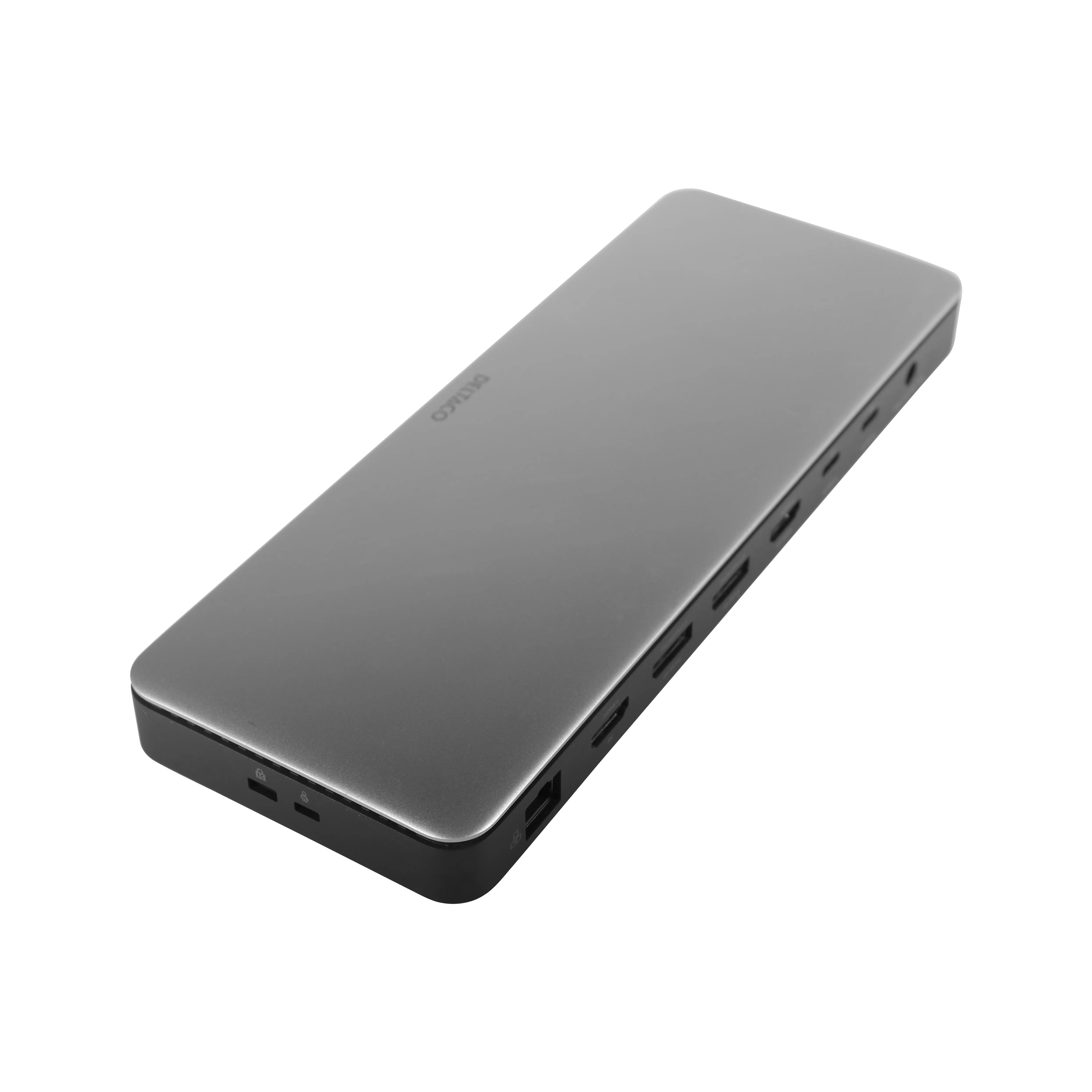 Deltaco USB-C dock triple 2x HDMI/DP USB-C/USB-A/RJ45/S