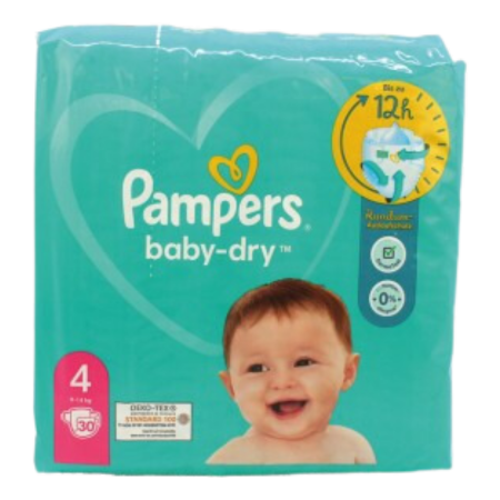 Pampers Baby-Dry vaipat koko 4 Maxi (9-14 kg) - 30 kpl.