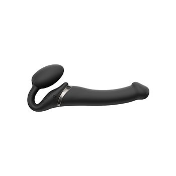 Strap-On-Me - Moottoroitu strapless strap-on, kolmella moottorilla, kaukosäätimellä, laadukas, silikoninen, musta