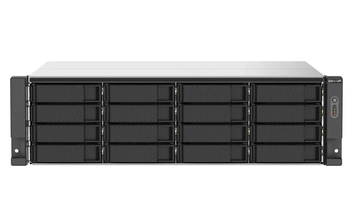 QNAP TS-1673AU-RP - NAS-palvelin - 16 lokeroa - rackversio - SATA 6Gb/s - RAID 0, 1, 5, 6, 10, JBOD, 5 hot spare, 6 hot spare, 10 hot reserve - RAM 16 GB - Gigabit Ethernet / 2.5 Gigabit Ethernet - iSCSI-tuki - 3U:n yksikkö