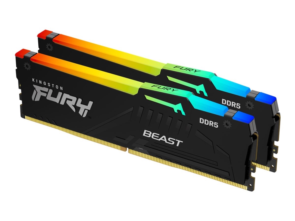 Kingston FURY Beast RGB 32 Gt (2 x 16 Gt) DDR5 6800 MHz, CL34 -muisti (EXPO)