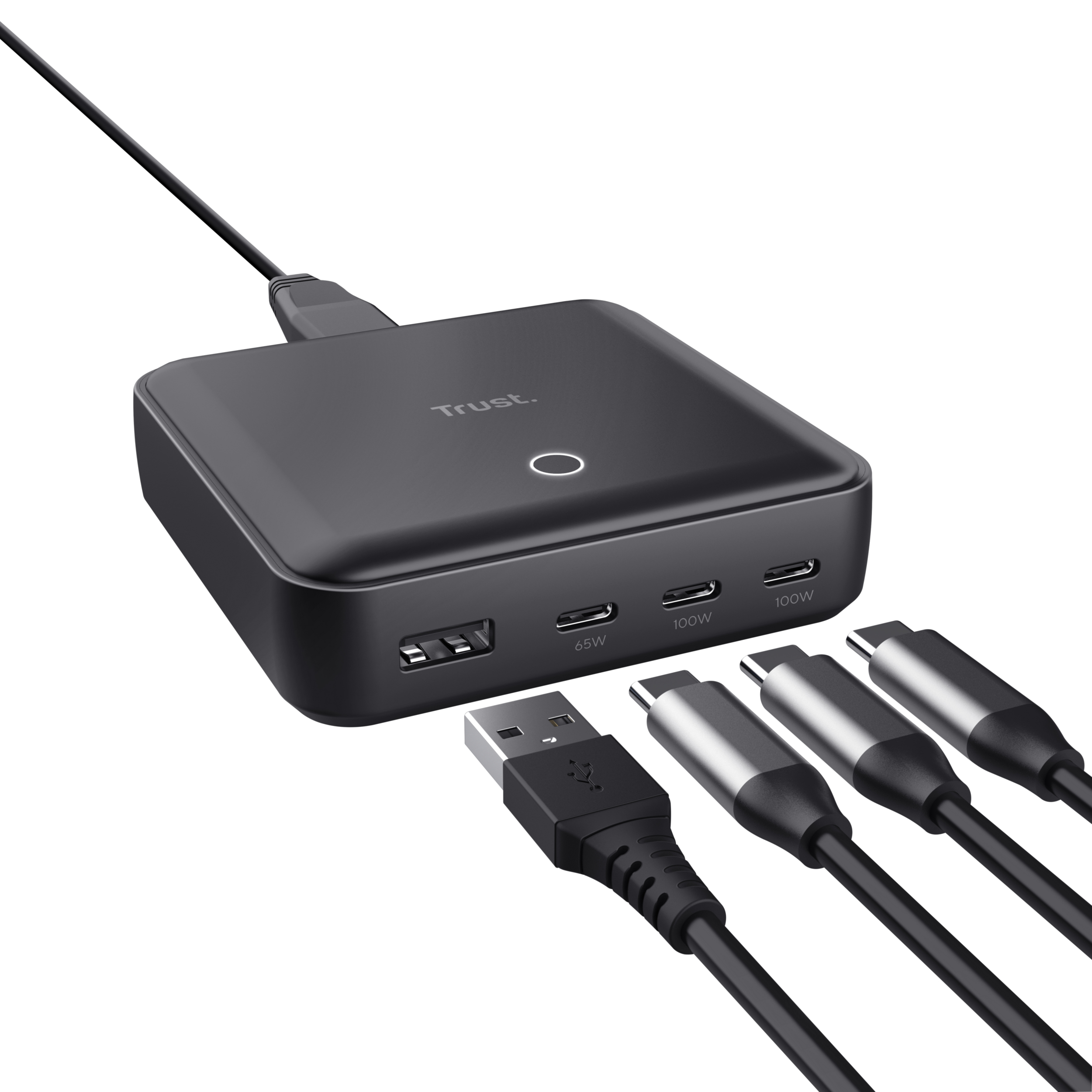 Trust Maxo 100W 4-port USB Desktop Charger - Black