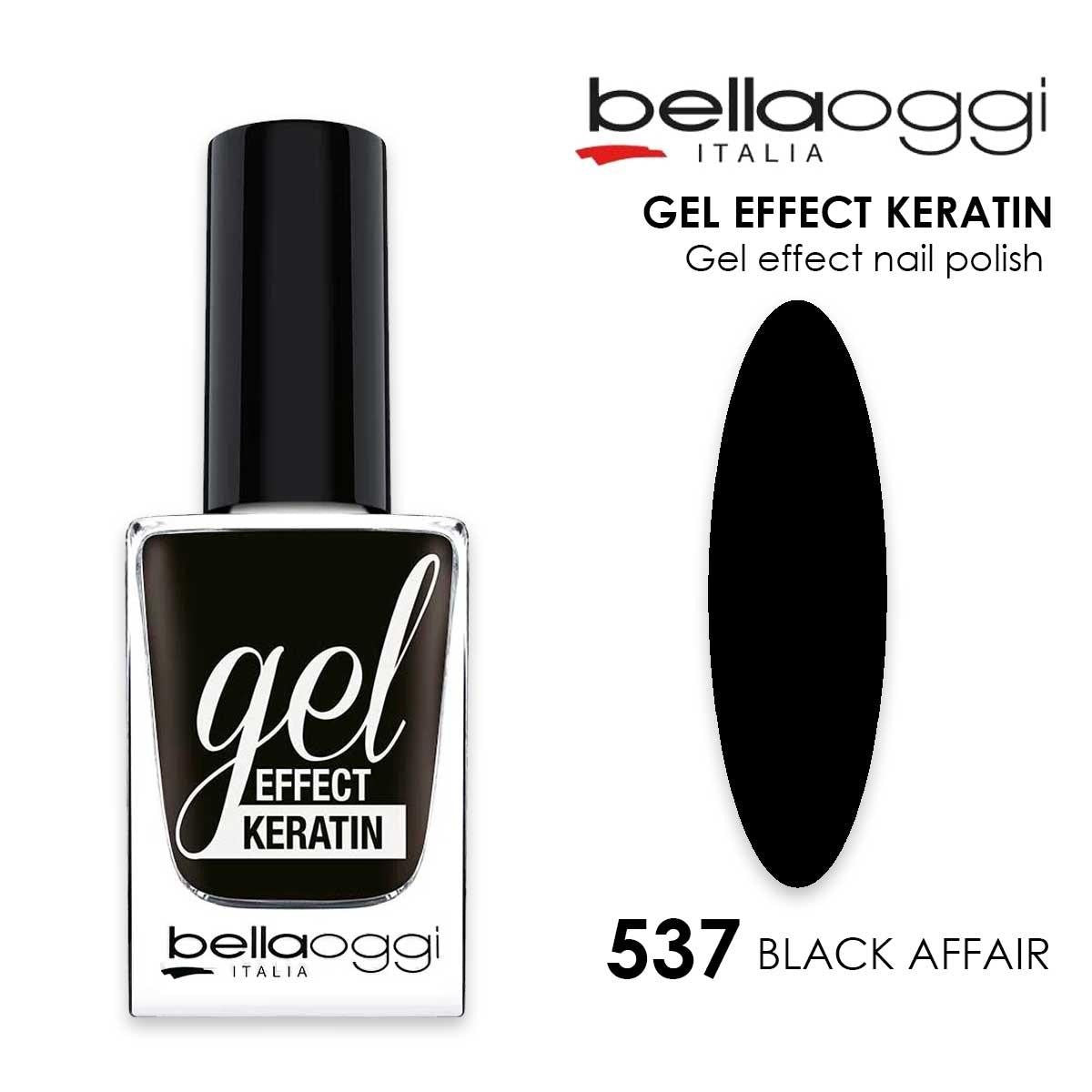 Bellaoggi Gel Effect Keratin Kynsilakka 537 - Musta Diili