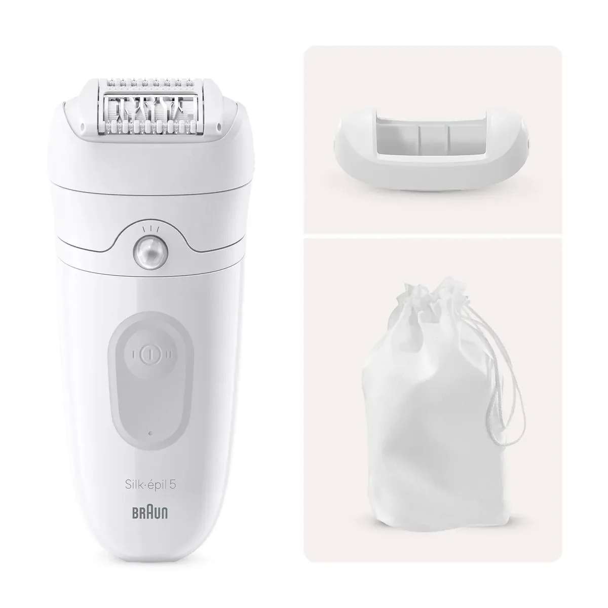Braun Silk-épil 5 5-011, valkoinen, MicroGrip, Saksa, 0,5 mm, akku