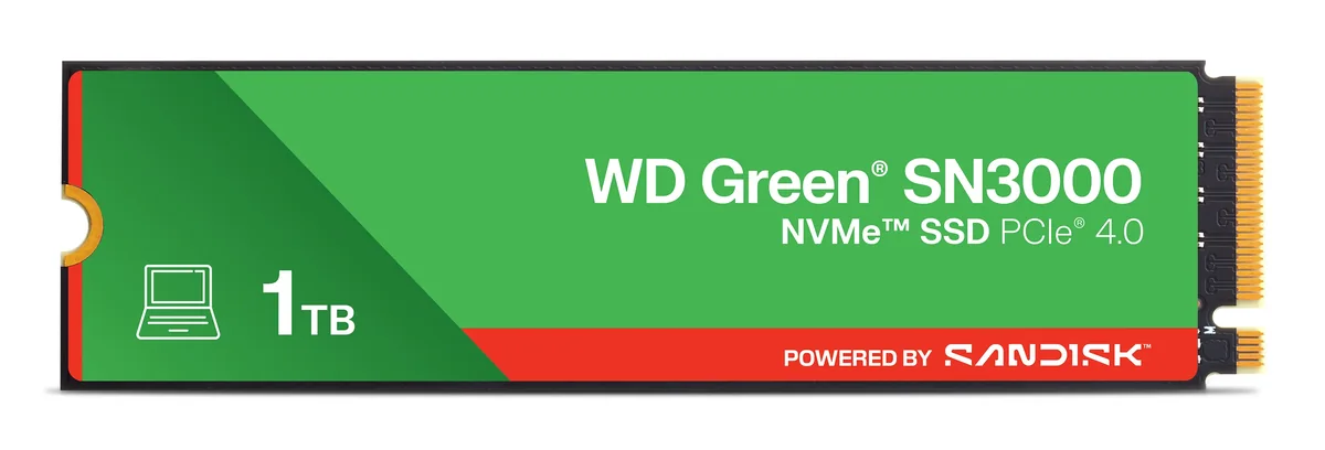 WD Green SN3000 1 Tt M.2 PCIe 4.0 NVMe -SSD-levy