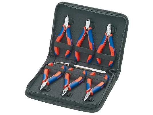 KNIPEX Elektroniikkapihtisarjat, työkaluilla työskentelyyn elektronisilla komponenteilla