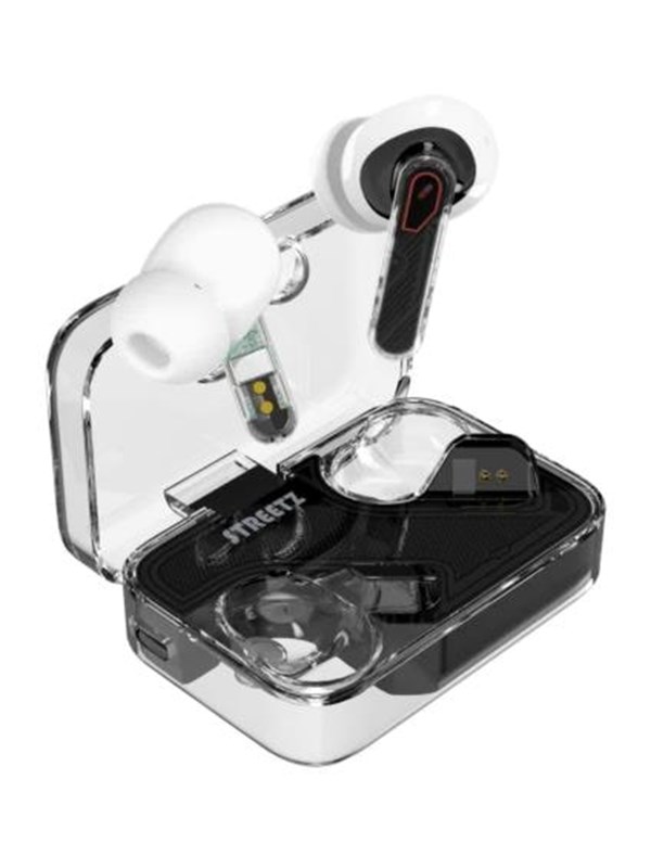 Streetz Streetz Transparent True Wireless Earbuds -nappikuulokkeet, kaksi ENC-mikrofonia T250-BLK Vastaa: N/A