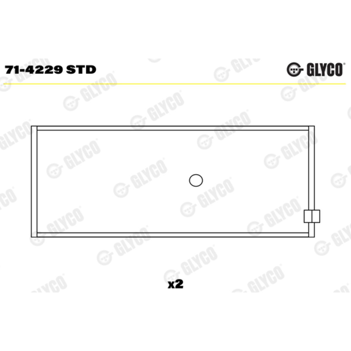 Kiertokangen laakeri GLYCO 71-4229 STD