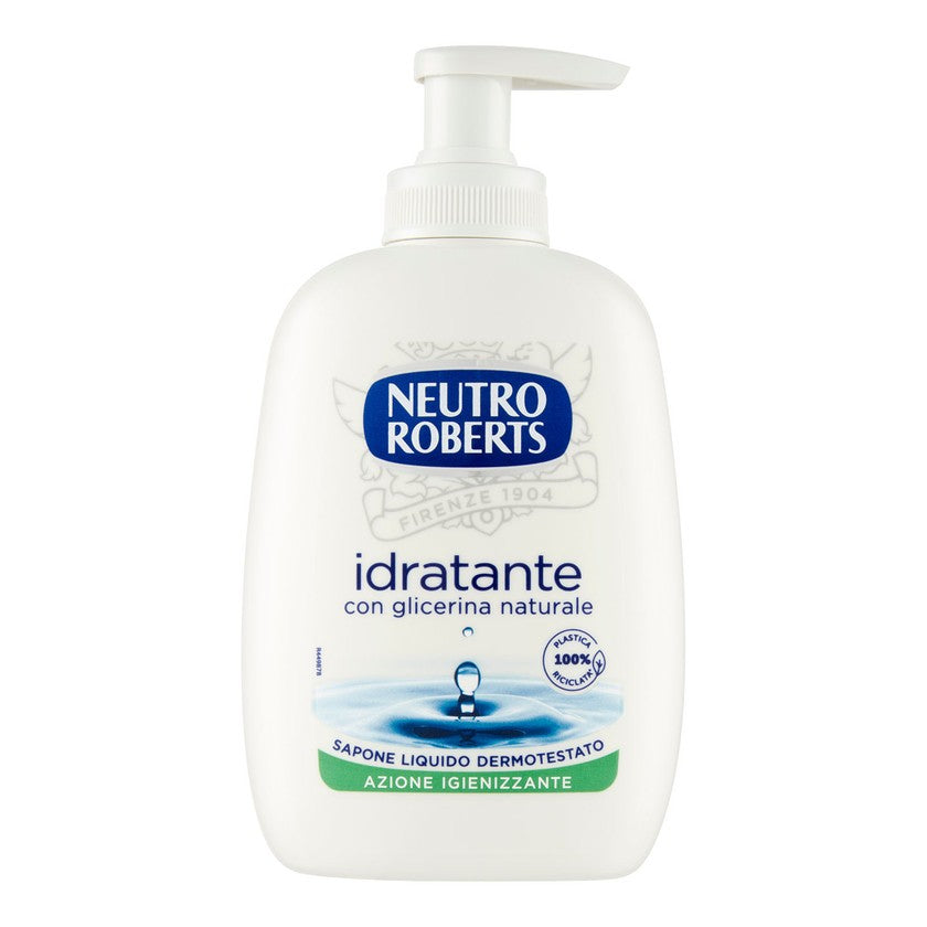 Neutro Roberts Kosteuttava nestesaippua glyseriinillä annostelijassa 200 ml, desinfioiva vaikutus