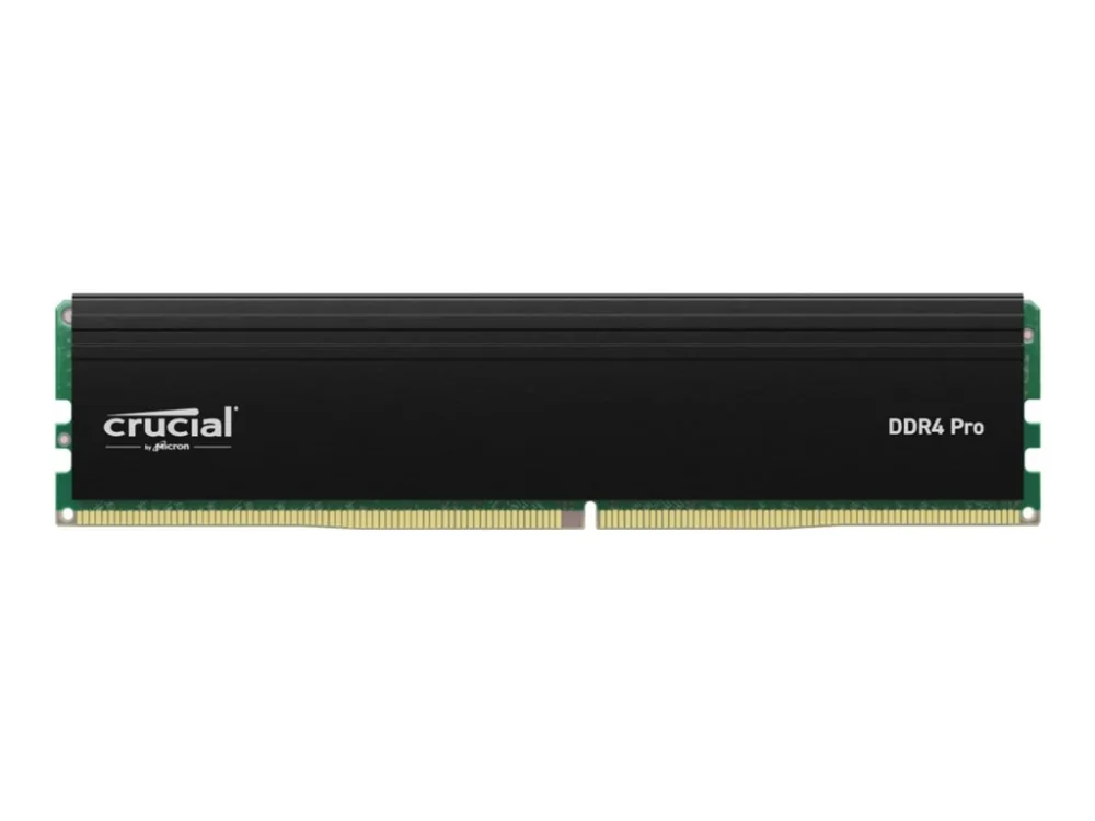 Crucial Pro - DDR4 - moduuli - 16 Gt - DIMM 288-PIN matala profiili - 3200 MHz / PC4-25600 - CL22 - 1,2 V - puskuroimaton - ei-ECC - musta satiini