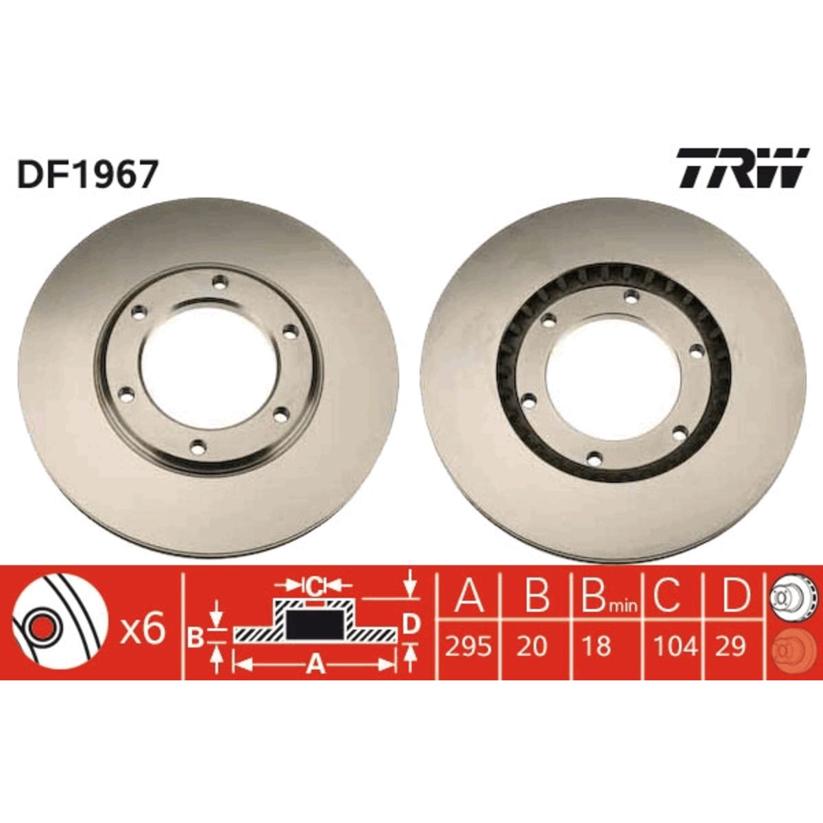 Jarrulevy TRW DF1967