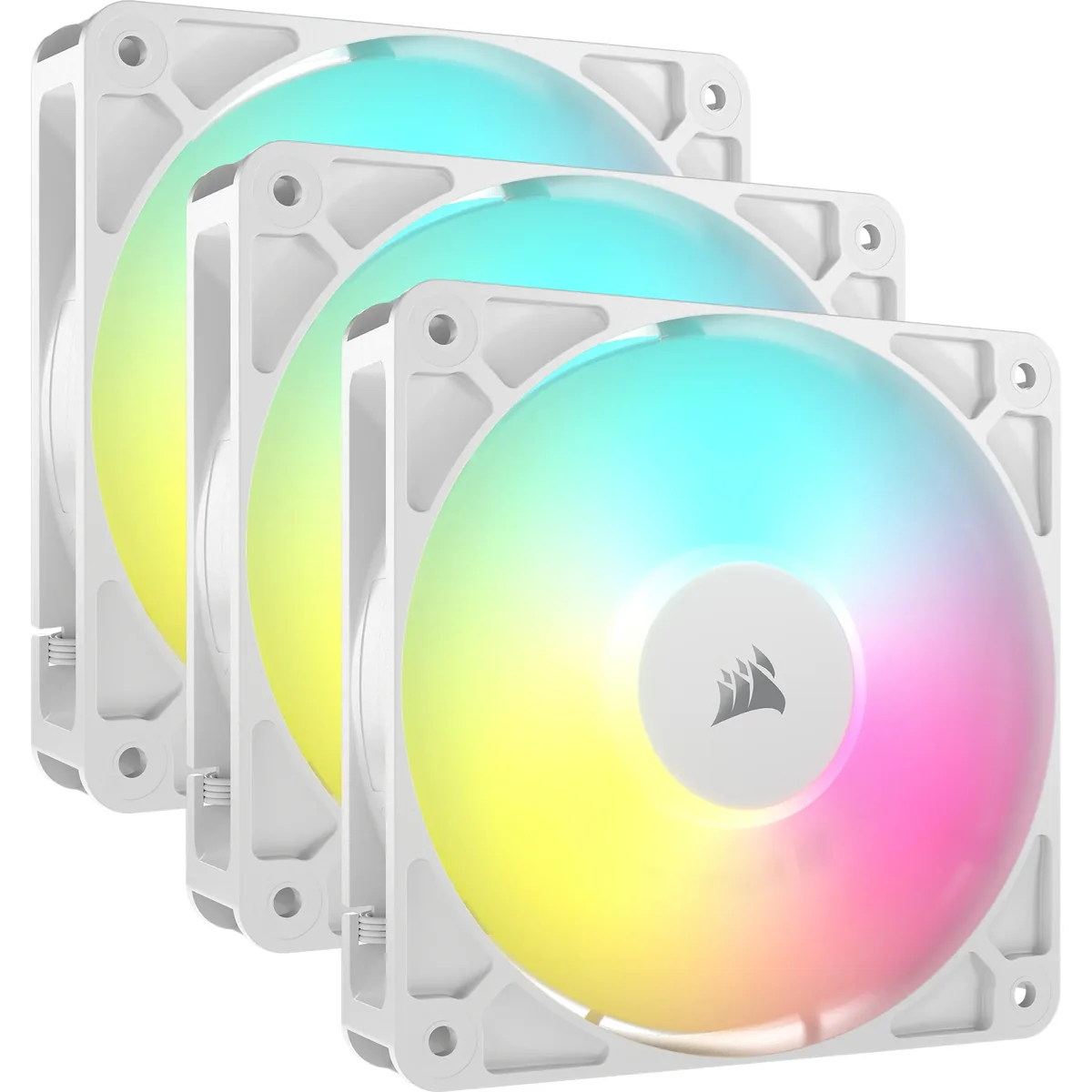 Corsair RS120 ARGB 3-pack - Kotelotuuletin - 120mm - Valkoinen RGB LED valolla - 36 dBA