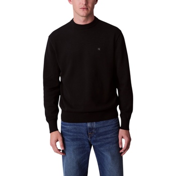 Calvin Klein Jeans Neulepaita 'Monogram Embroidery Relaxed' musta
