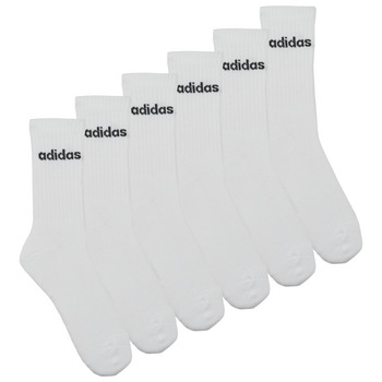 ADIDAS SPORTSWEAR Urheilusukat 'Linear Crew Cushioned 6 Pair Pack' musta / valkoinen