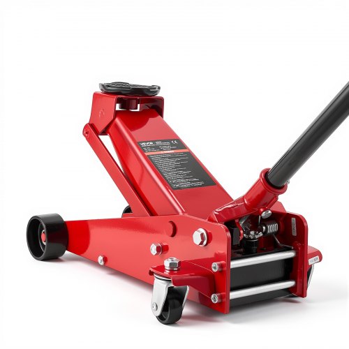 VEVOR Low Profile Floor Jack, 3 Ton Capacity, Steel Racing Floor Jack with Single Piston Quick Lift Pump, Hydraulic Trolley Car Lift for Sports Cars, Sedans, SUVs, Pickups, Lifting Range 130-500 mm
