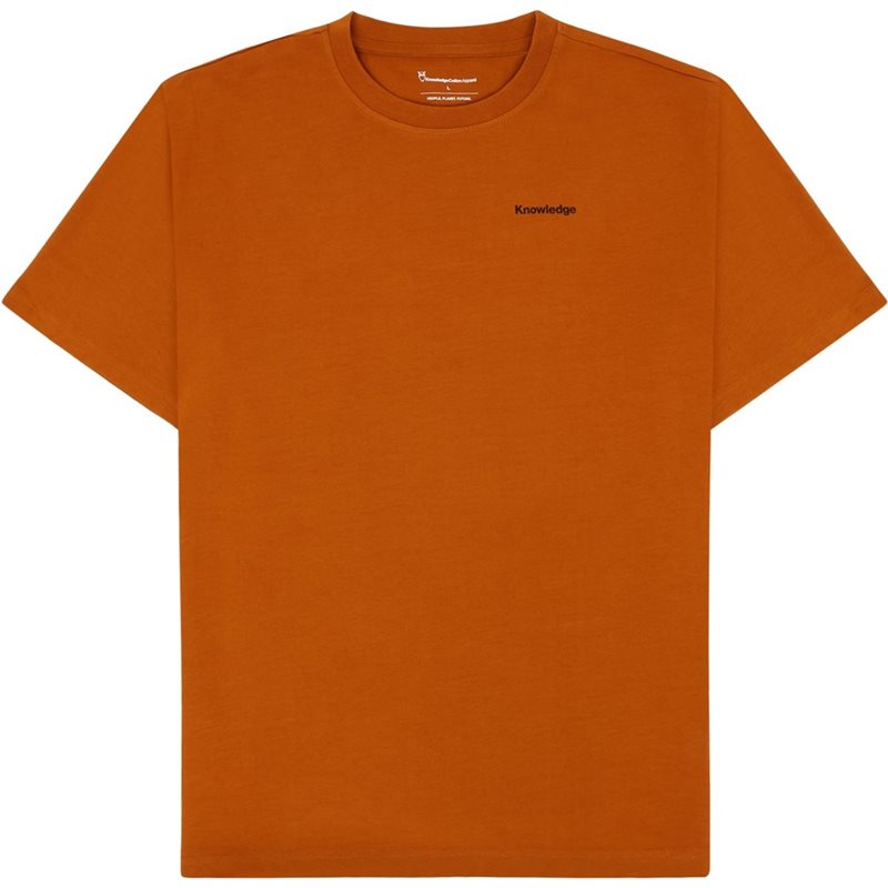 KnowledgeCotton Apparel Regenerative Organic Cotton Back Print T-Shirt Mocha - XL