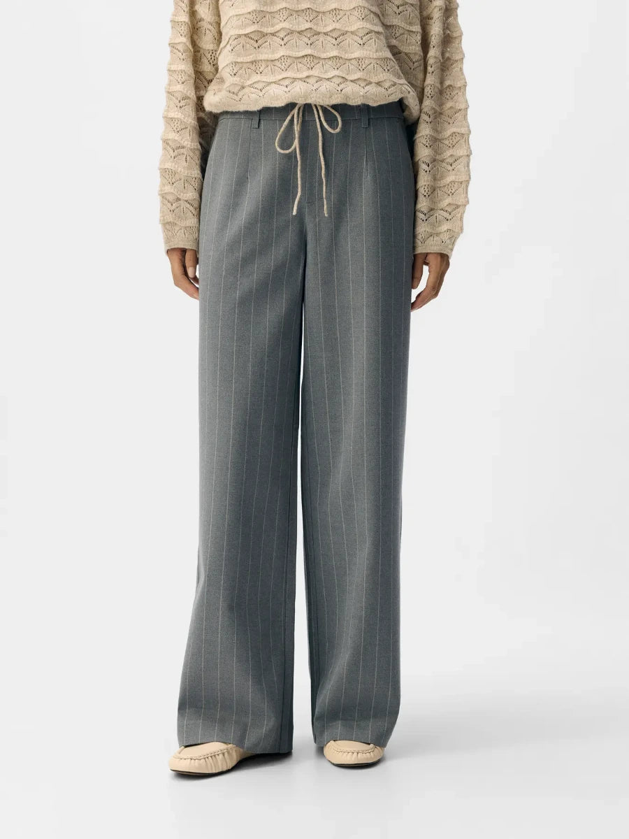 OBJECT Housut 'OBJLISA' beige / harmaa