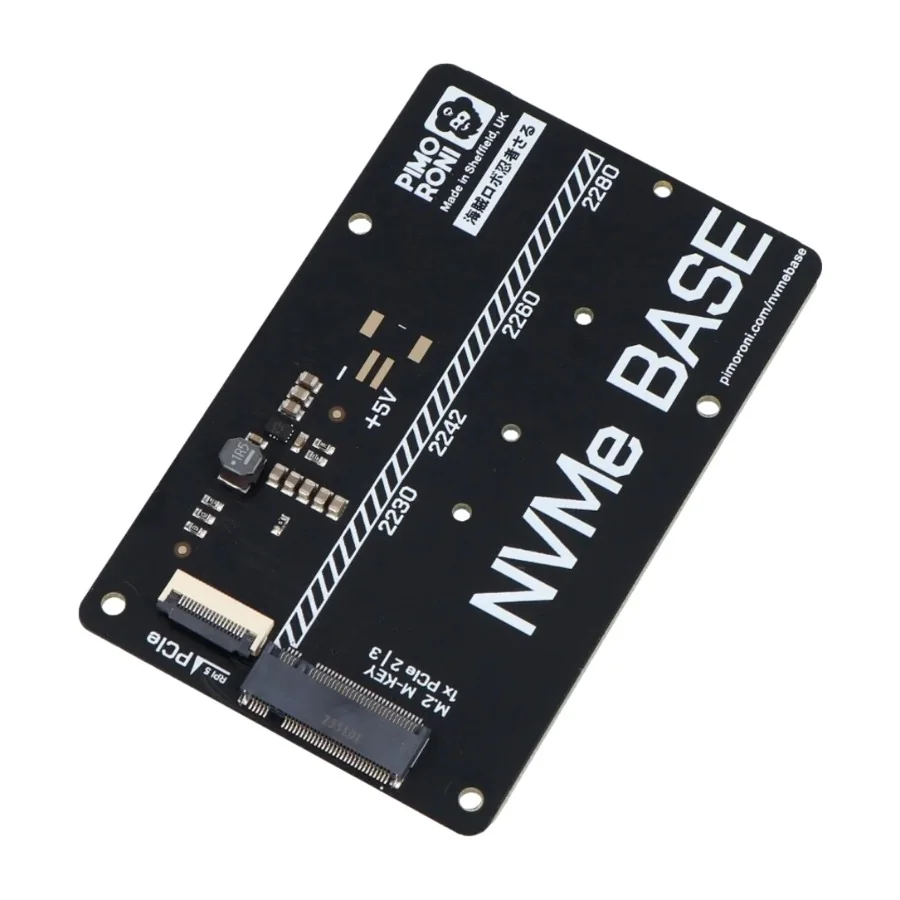 NVMe Base -laajennuslevy Raspberry Pi 5:lle - Pimoroni PIM699 PIM699
