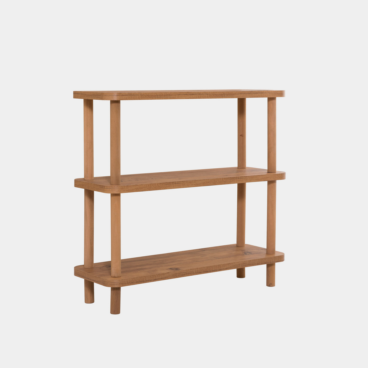 Norda Design Moderni Atlantic-mäntyinen kirjahylly, 80 x 75 x 28 cm | 100 % melamiinipinnoitettu, 25 mm paksu, asennus ilman työkaluja