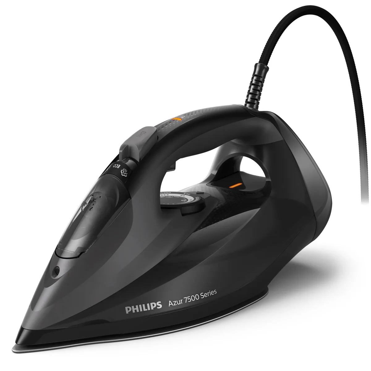 Philips 7500 Series DST7511/80 HV, MUSTA, Kuiva- & höyrysilitysrauta, SteamGlide Elite -pohjalevy, 2 m, 260 g/min, Musta, 55 g/min