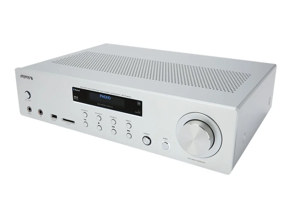 Bluetooth-vahvistin, 120 W lähtö, hopea
