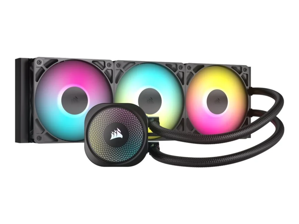 Corsair Nautilus 360 RS ARGB, All-in-one-nesteenjäähdytin, 1700 RPM, Musta