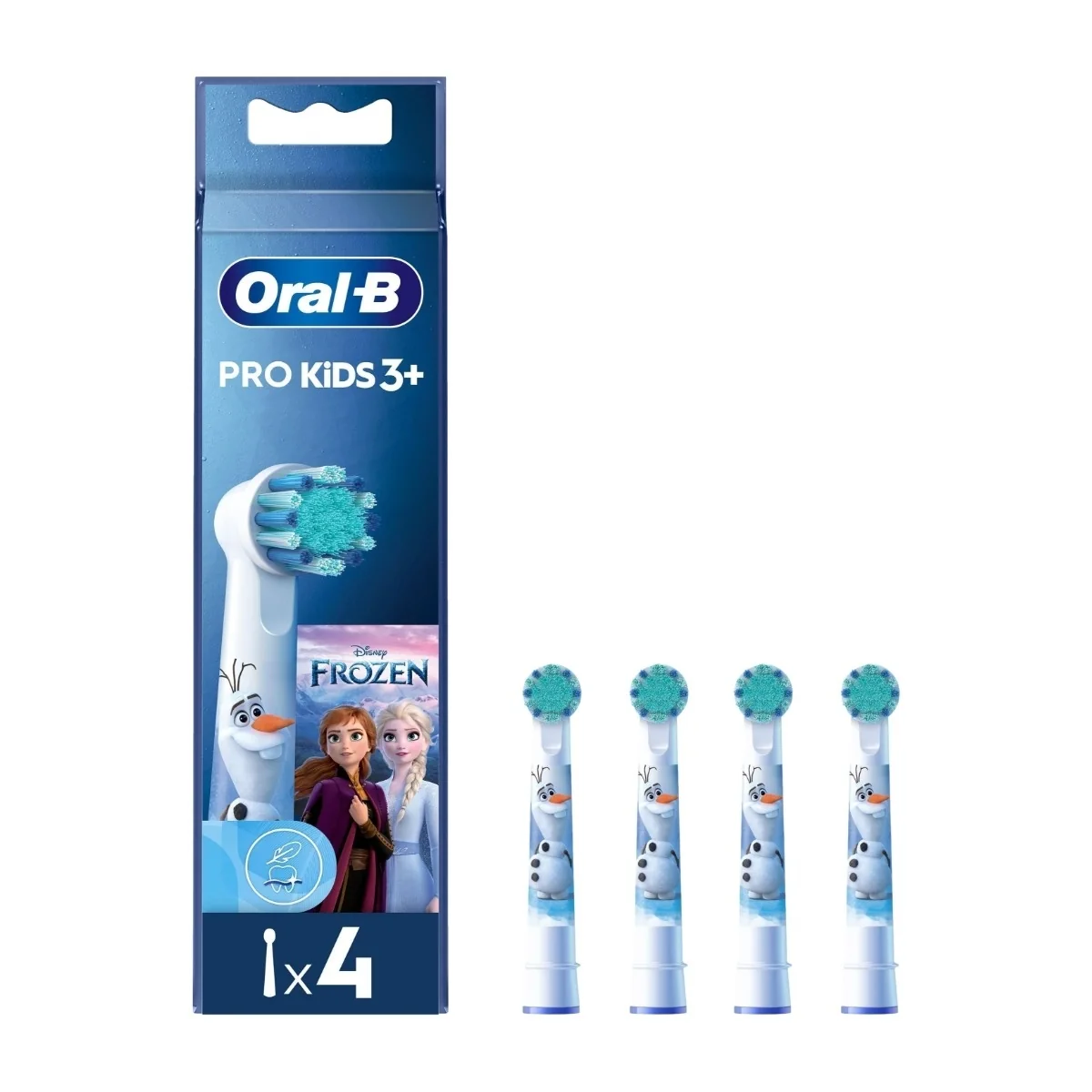 Oral-B Kids Frozen 4 kpl -vaihtoharjaspäät, Valkoinen