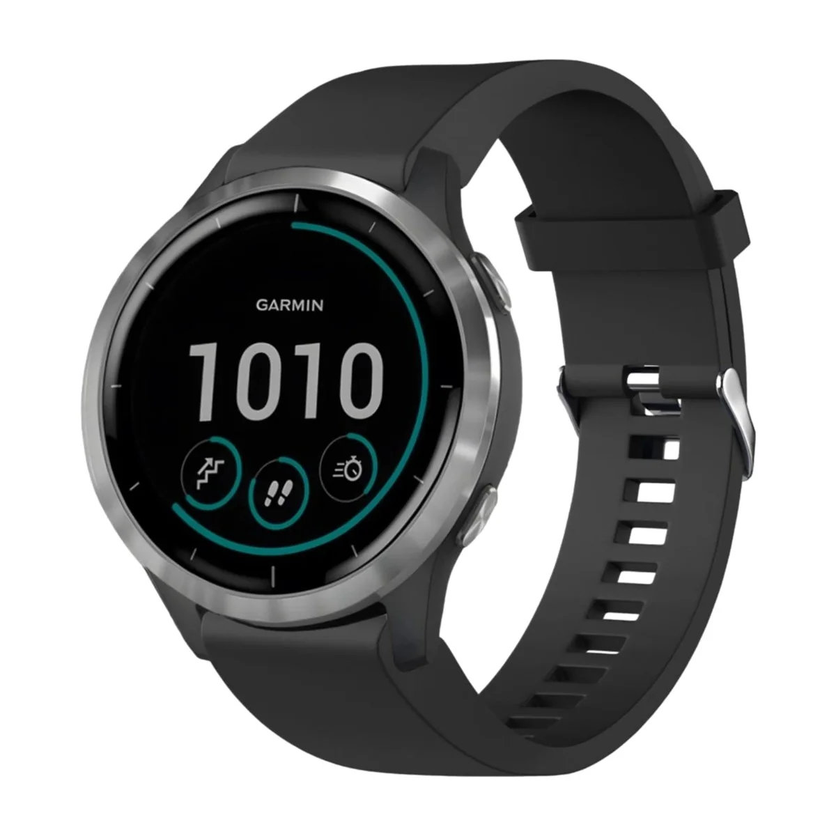 FIXED Silikonihihna Garmin QuickFit Silikonihihna 20mm musta