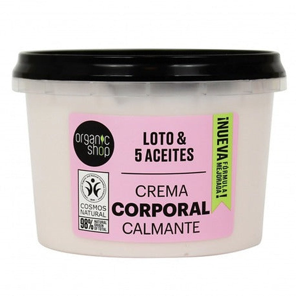 Organic Shop Ravitseva vartalovoide Intian lootus 250 ml lasissa