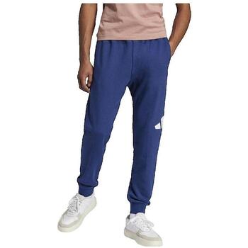 ADIDAS SPORTSWEAR Urheiluhousut 'ESSENTIALS BIG LOGO FRENCH TERRY' ultramariini / valkoinen