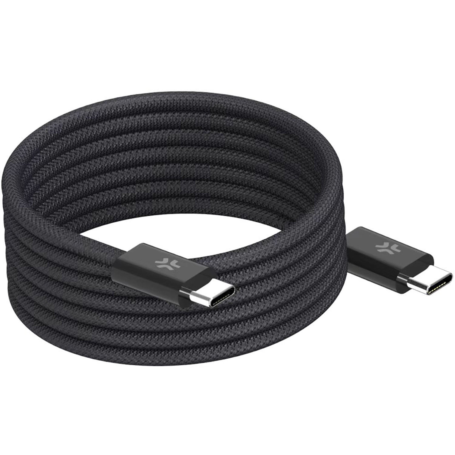 Celly USB-C Kabel 60W Magnetisk Flätad 2m Svart