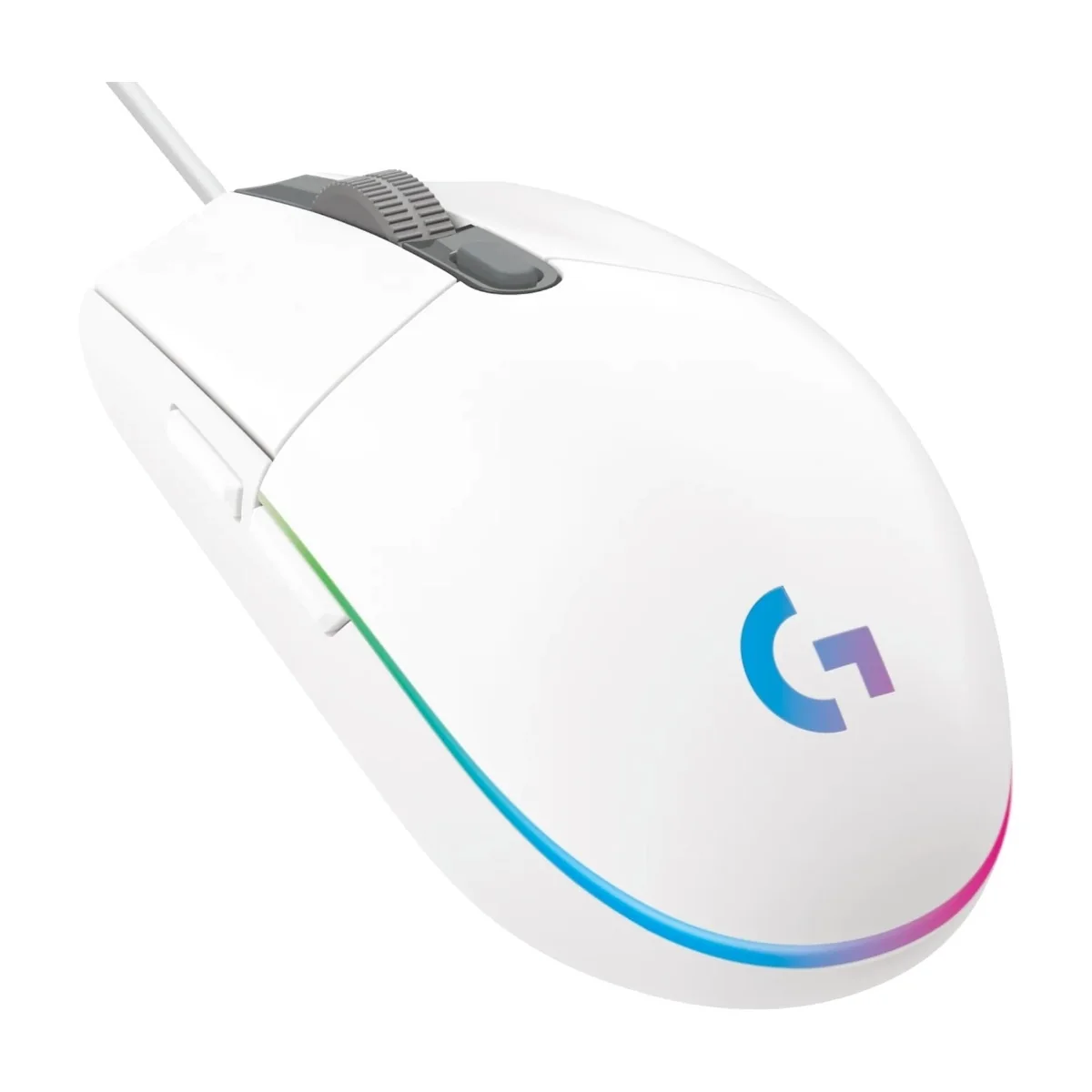 Logitech G203 LIGHTSYNC - Valkoinen - Pelihiiri - Optinen - 6 painiketta - Valkoinen RGB-valolla