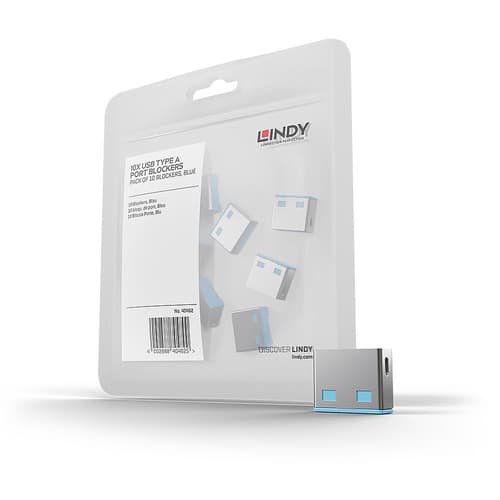 Lindy Usb Port Blocker Blue 10-pack