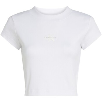 Calvin Klein Jeans Paita vaaleanharmaa / valkoinen