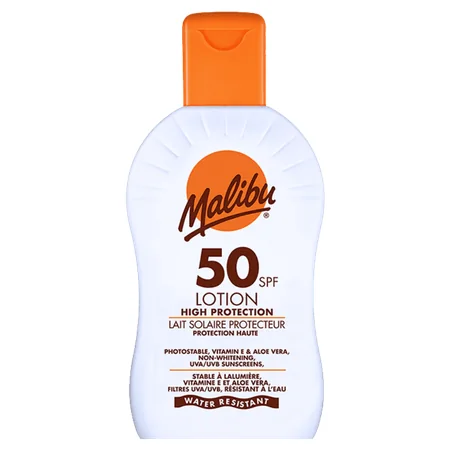 Malibu SPF 50 Korkea Suoja Vedenkestävä Aurinkovoide - 200 ml
