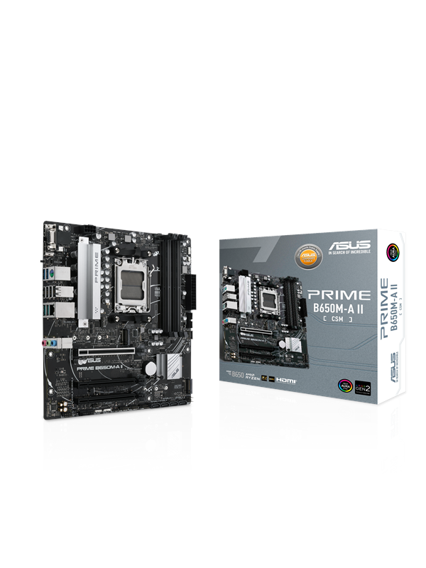 ASUS PRIME B650M-A II-CSM Emolevy - AMD B650 - AMD AM5 - DDR5 RAM - Micro-ATX