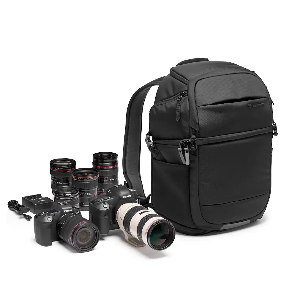 Manfrotto MB MA3-BP-FM, reppu, Universal, olkahihna, kannettavan tietokoneen lokero, musta